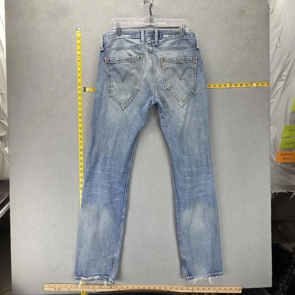 Vintage Levis 504 Jeans Mens 32x34 Blue Straight Engineered Zip Fly Medium Wash